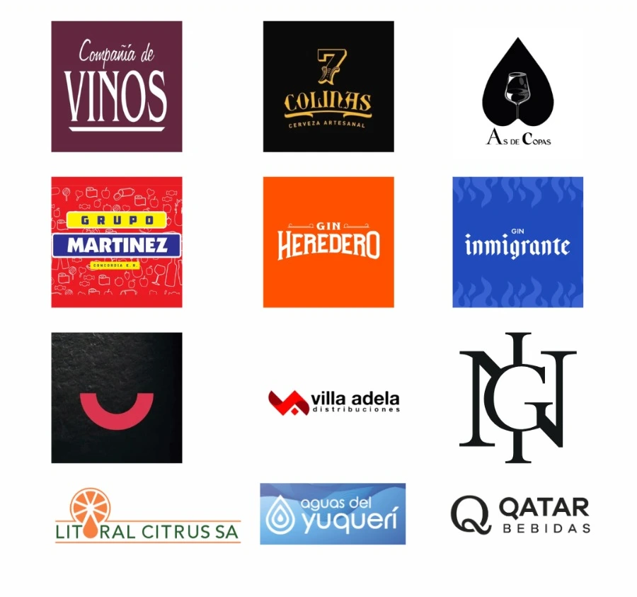 Logos de aliados de bebidas del cóctel anterior