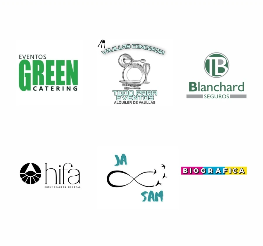 Logos de aliados de servicios del cóctel anterior